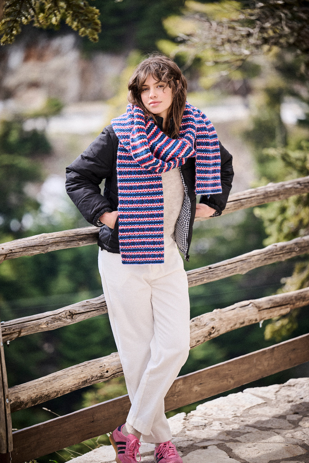 Écharpe Alysse rayures multicolores