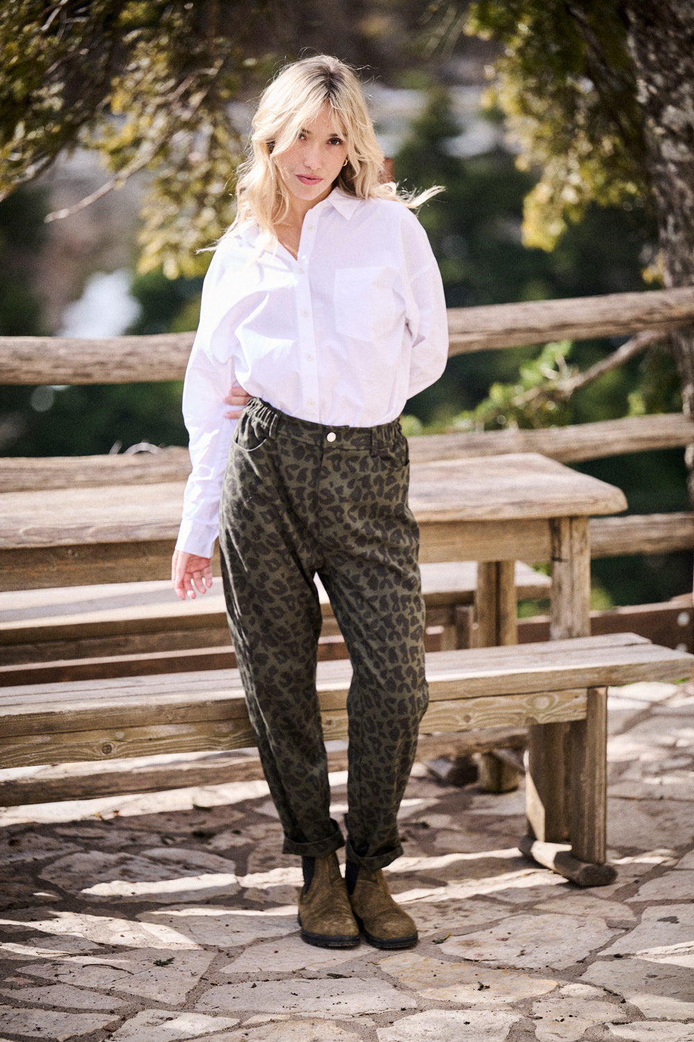 Pantalon Pino • Léopard kaki