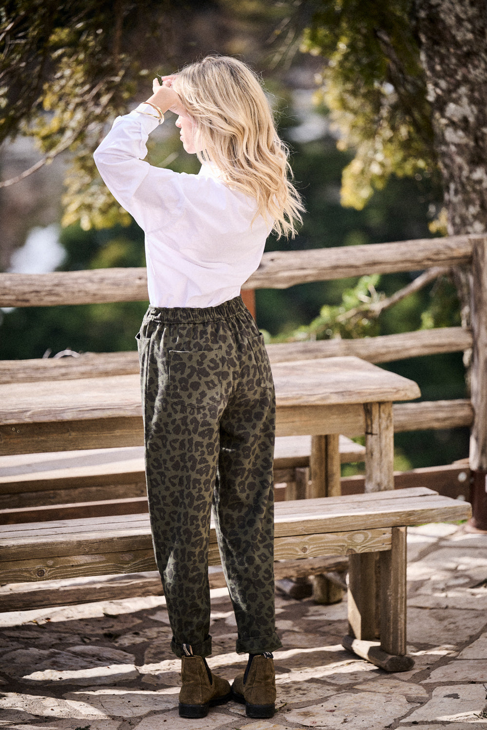 Pantalon Pino • Léopard kaki