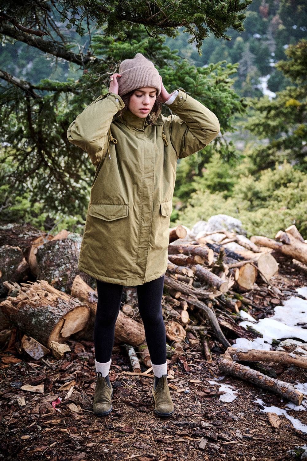 Parka Gina vert olive