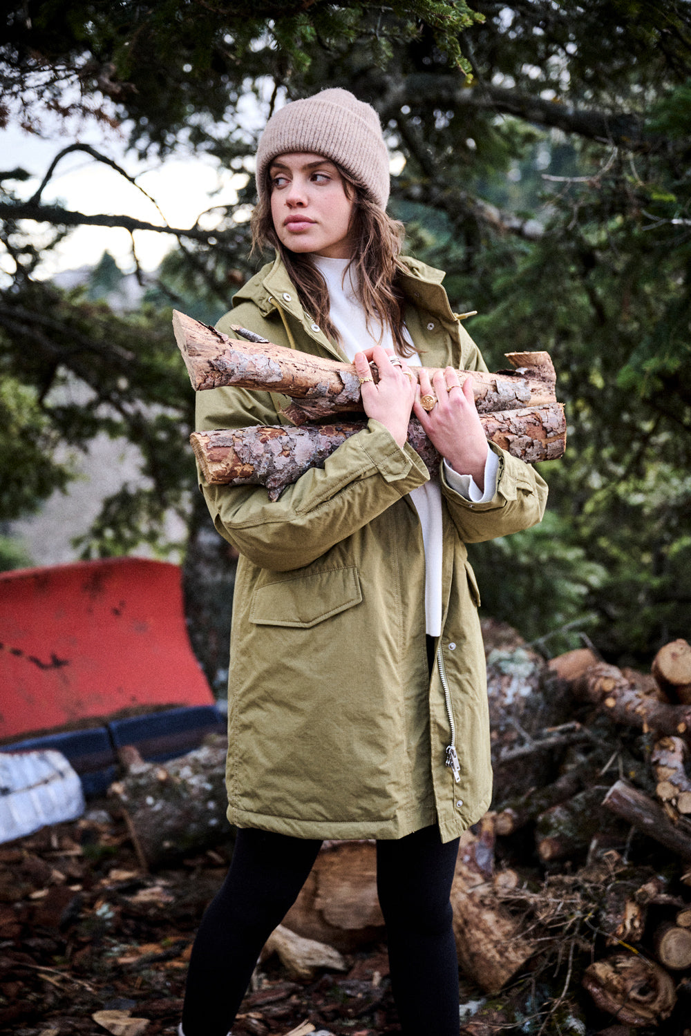Parka Gina vert olive