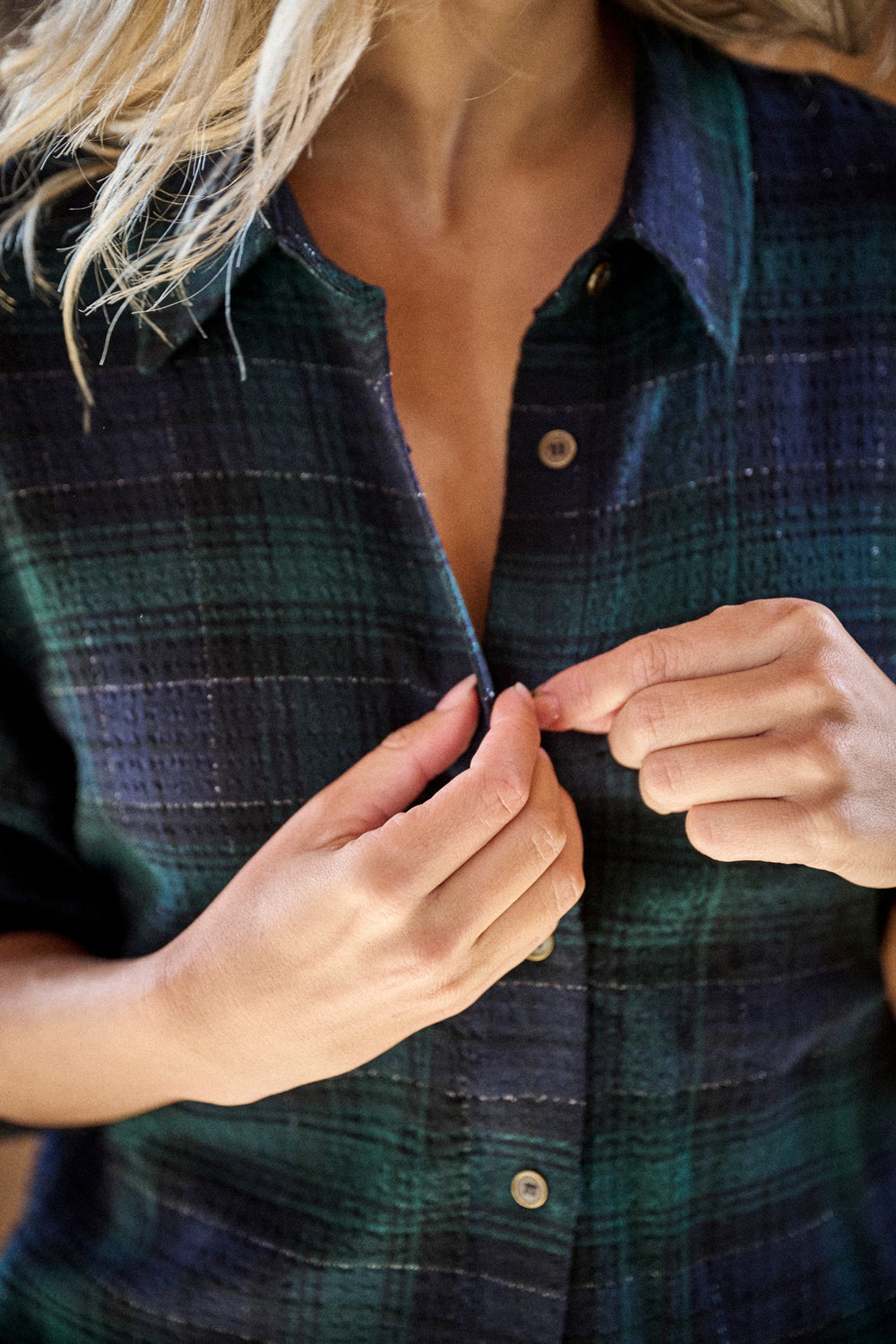 Chemise Candy verte à carreaux