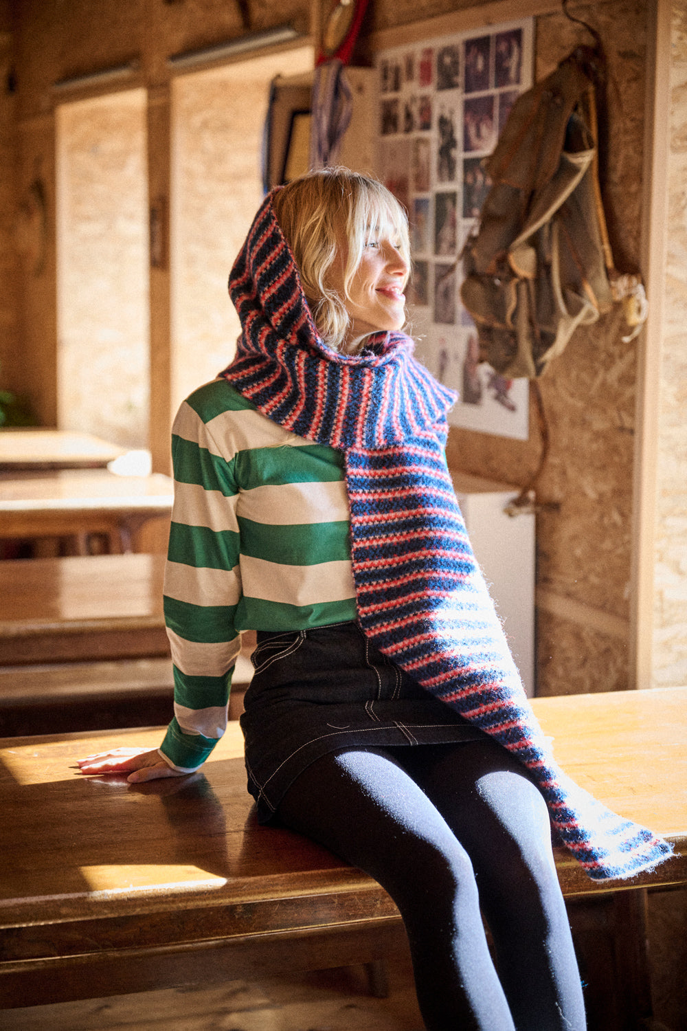 Écharpe Alysse rayures multicolores