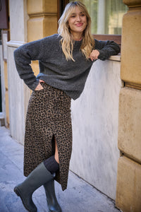 Jupe Jess • Léopard carbone