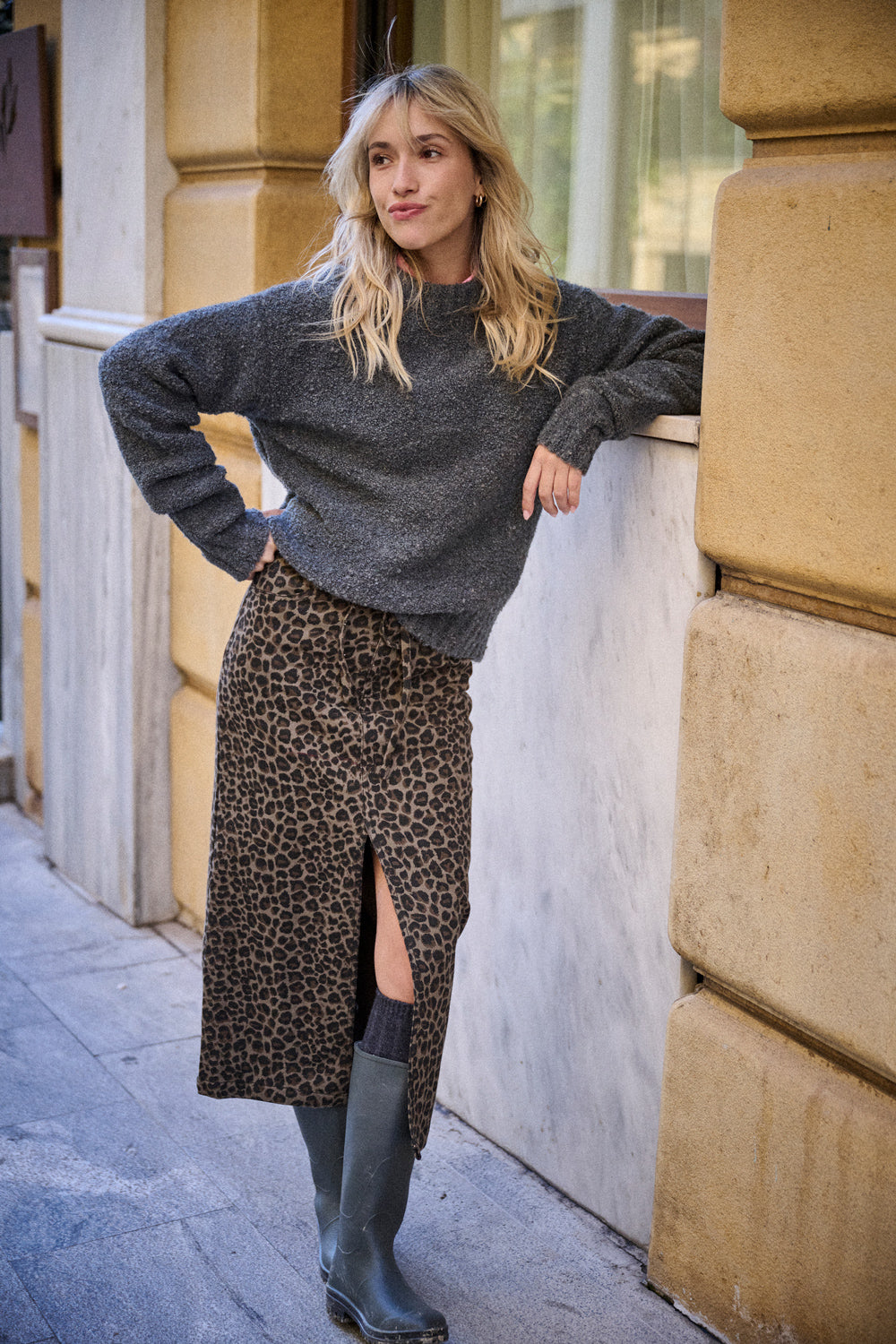 Jupe Jess • Léopard carbone