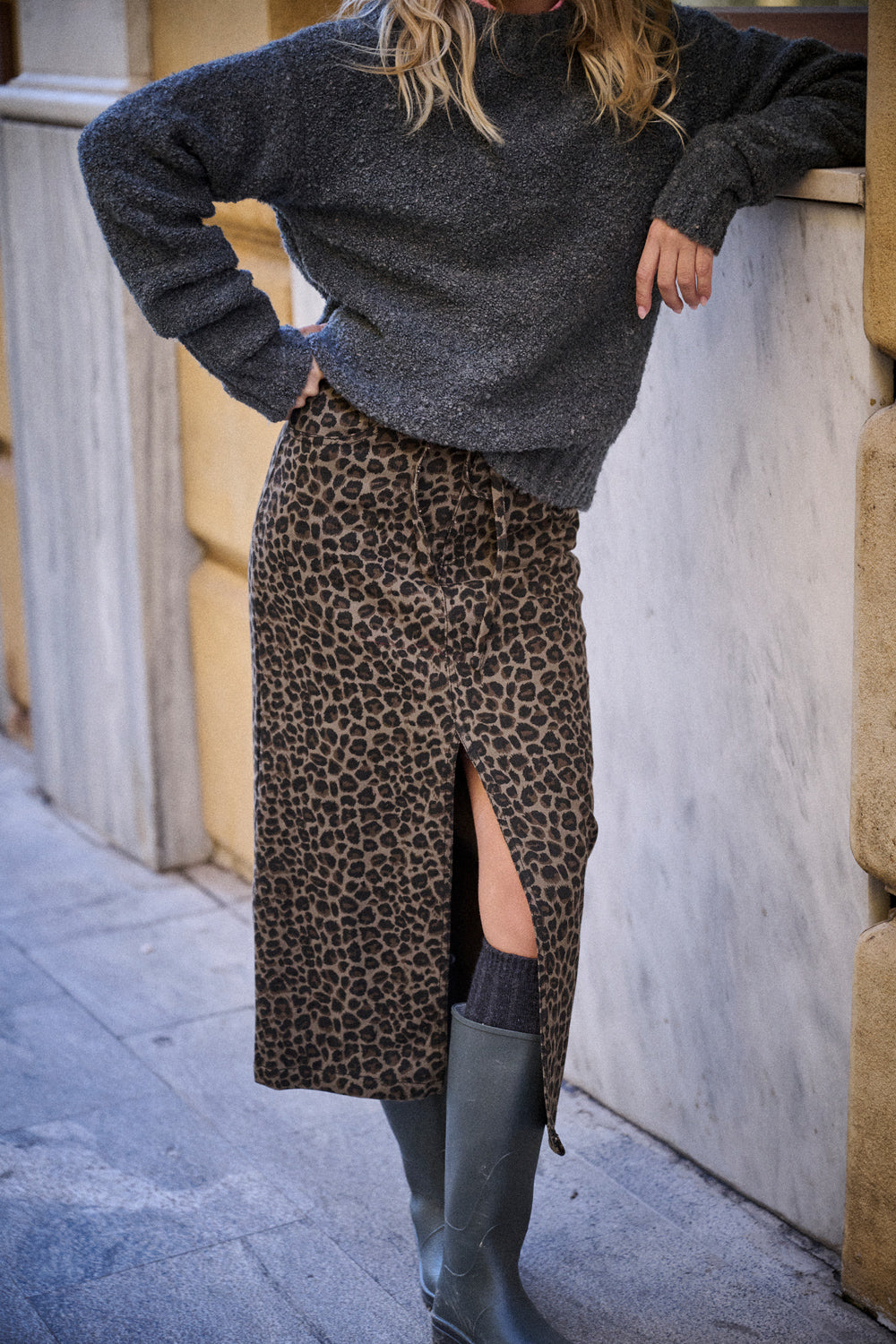 Jupe Jess • Léopard carbone