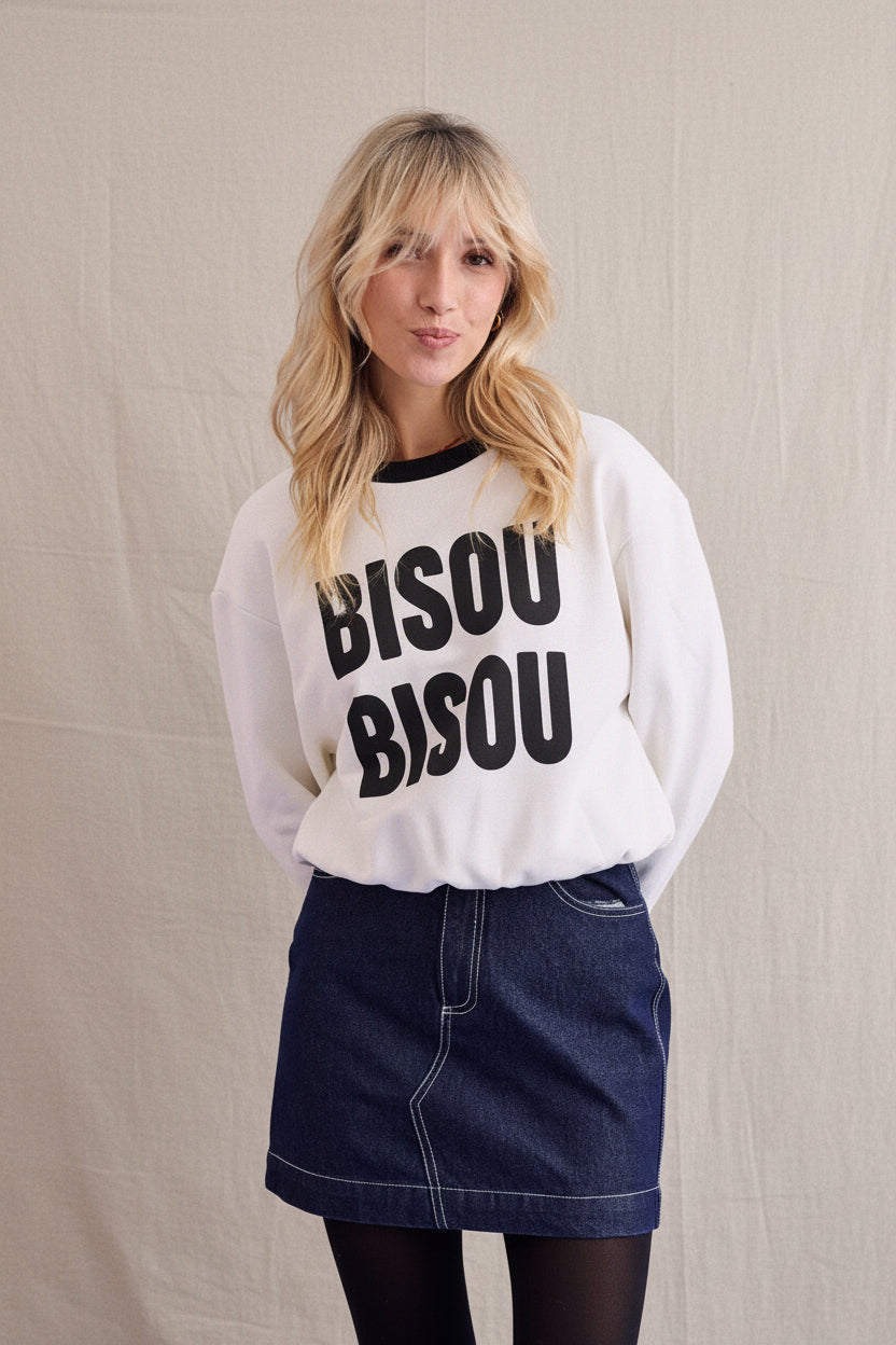 Sweat Nola blanc Bisou
