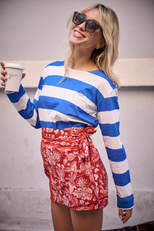 T-shirt Theo rayures bleues
