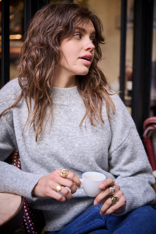 Pull Marlowe gris chiné