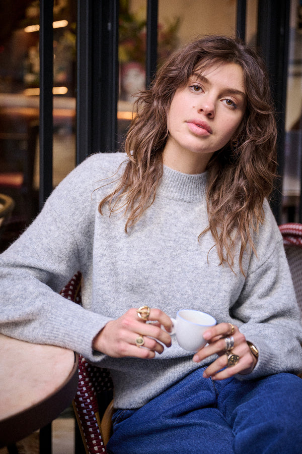 Pull Marlowe gris chiné