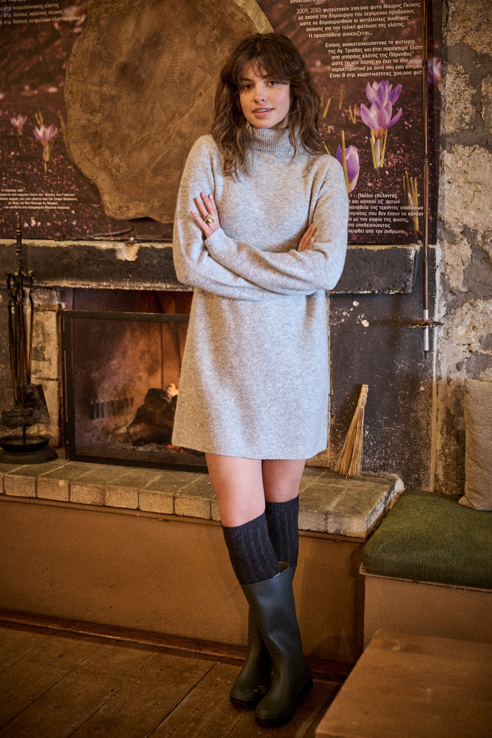 Robe Remy gris chiné