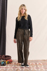 Pantalon Primo • Léopard carbone