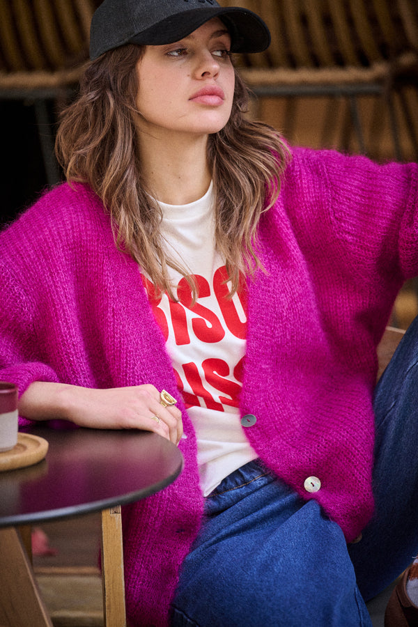 Gilet Laure rose