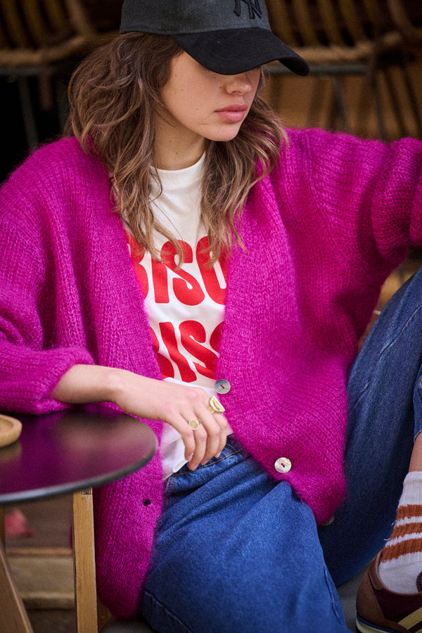Gilet Laure rose