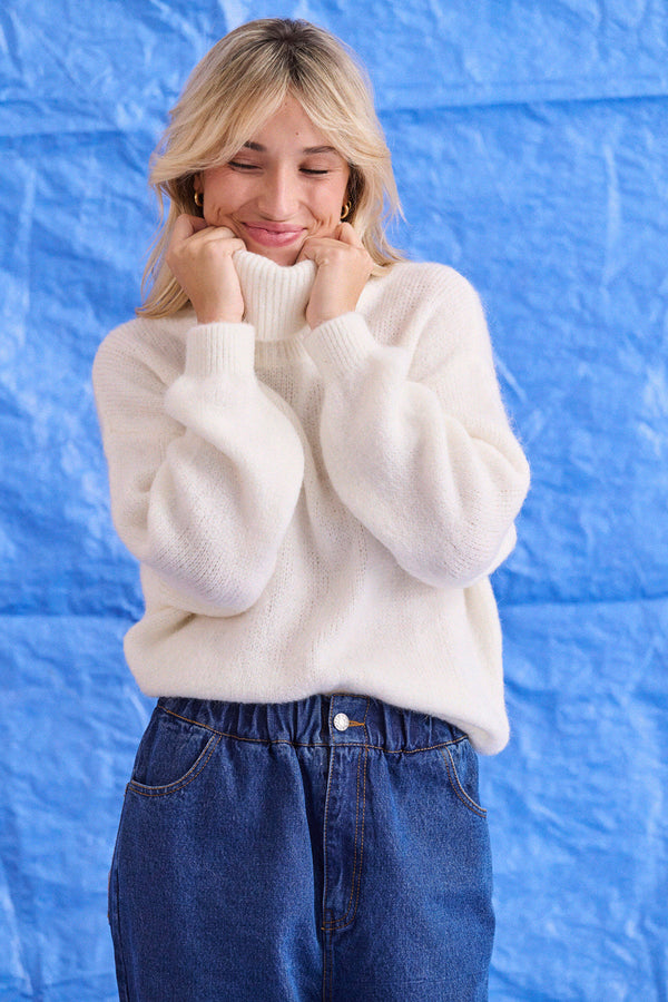 Pull Milo blanc