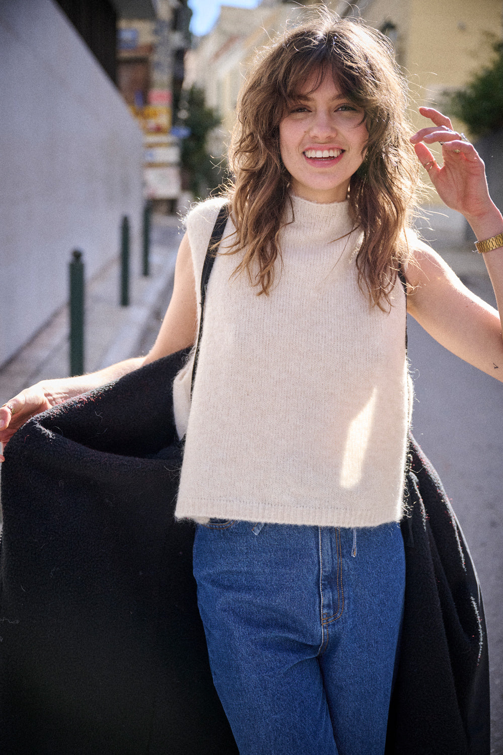Pull en mohair Marco blanc