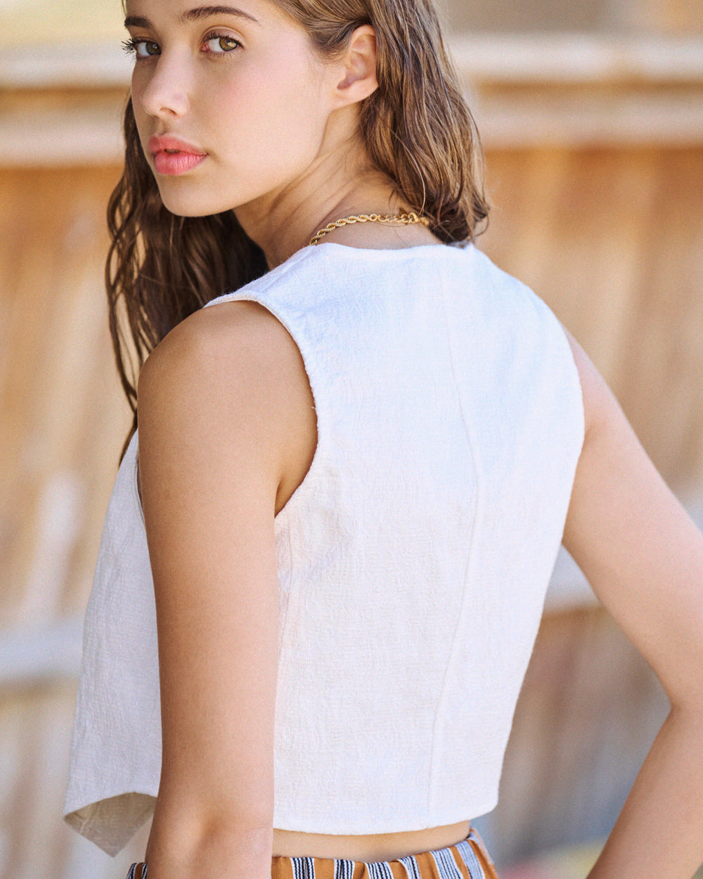 Veste Vivi en jacquard écru