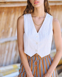 Veston Vivi en jacquard écru
