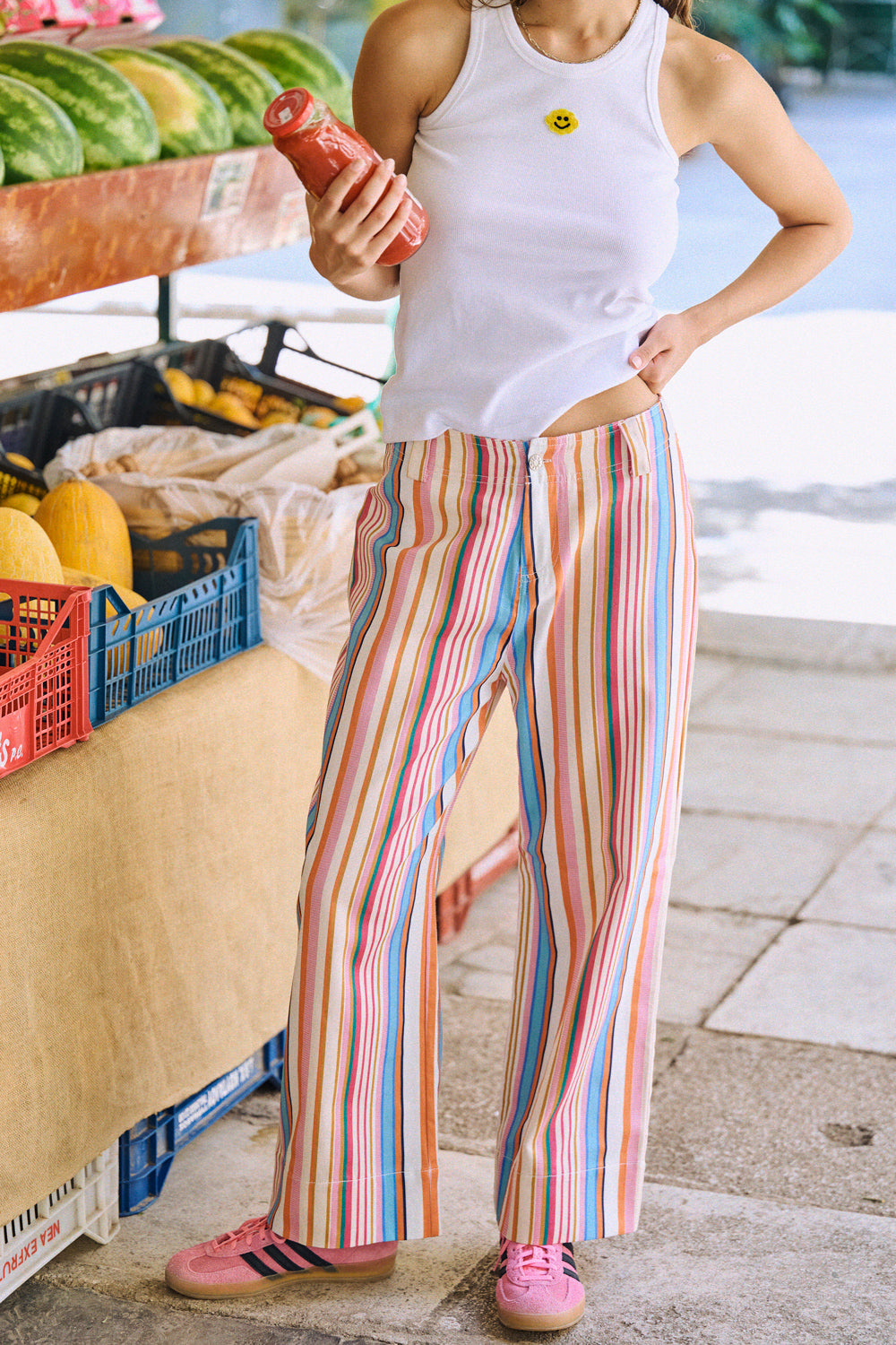 Pantalon Palot rayures multicolores