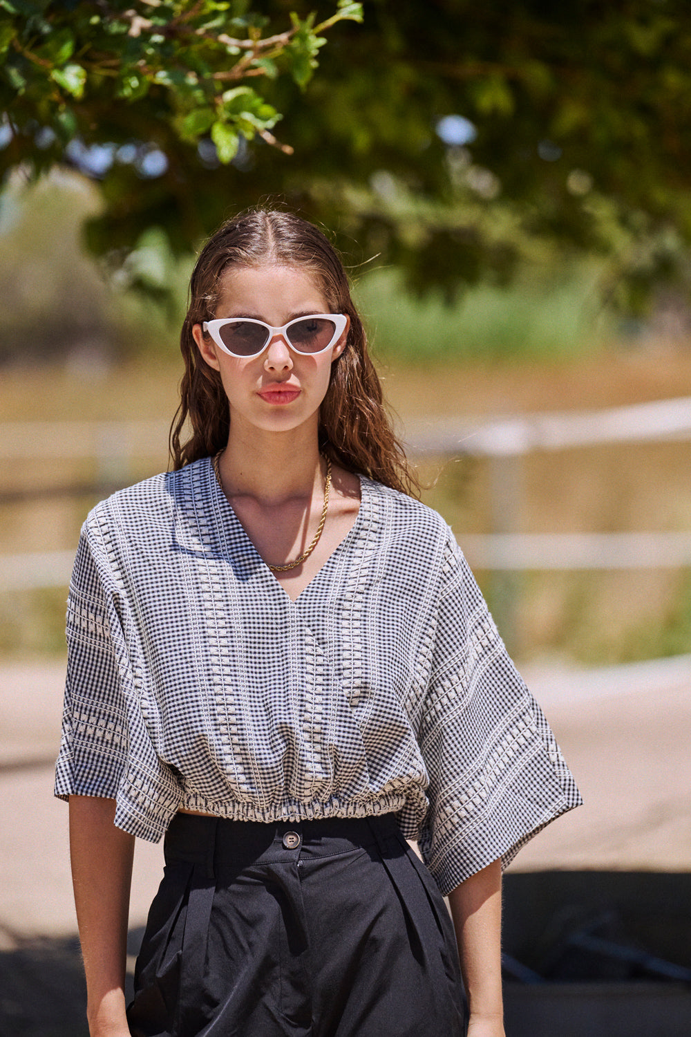 Top Toby vichy brodé