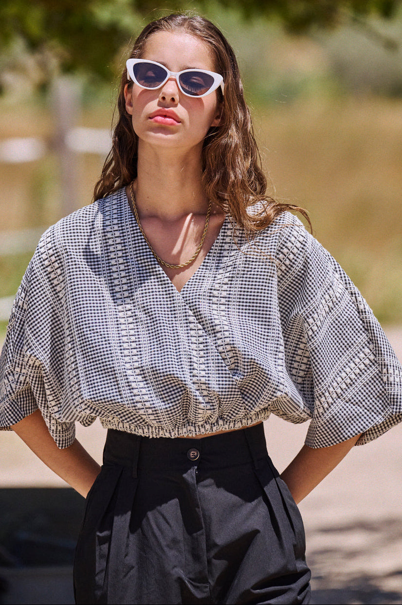 Top Toby vichy brodé