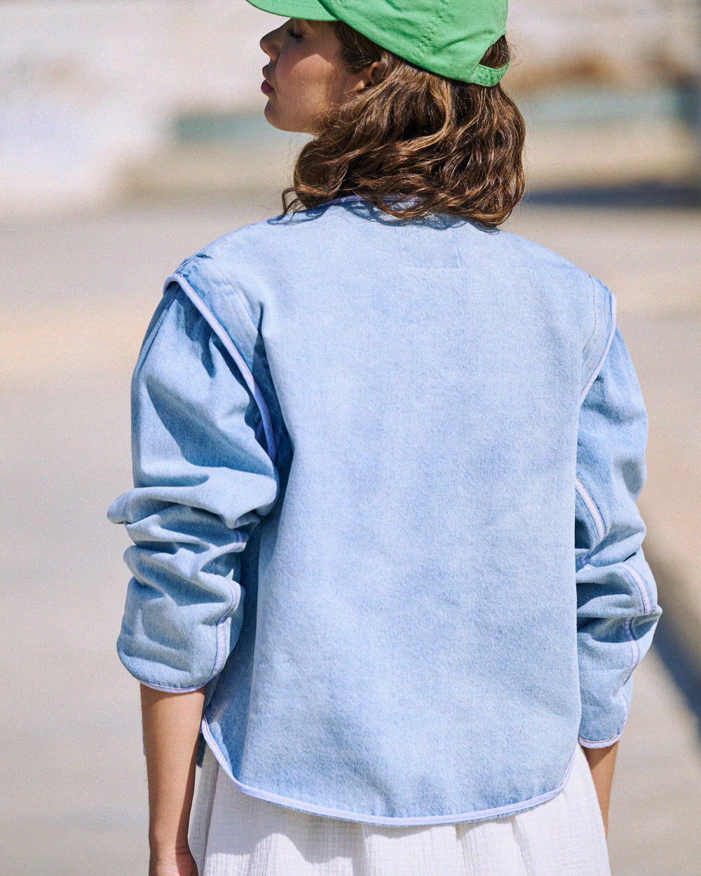Veste en Denim Bleu