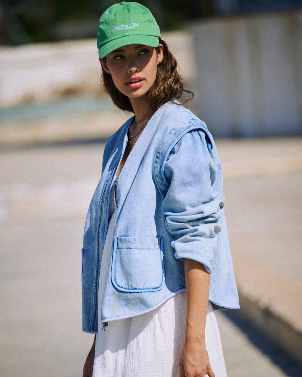 Veste en Denim Bleu