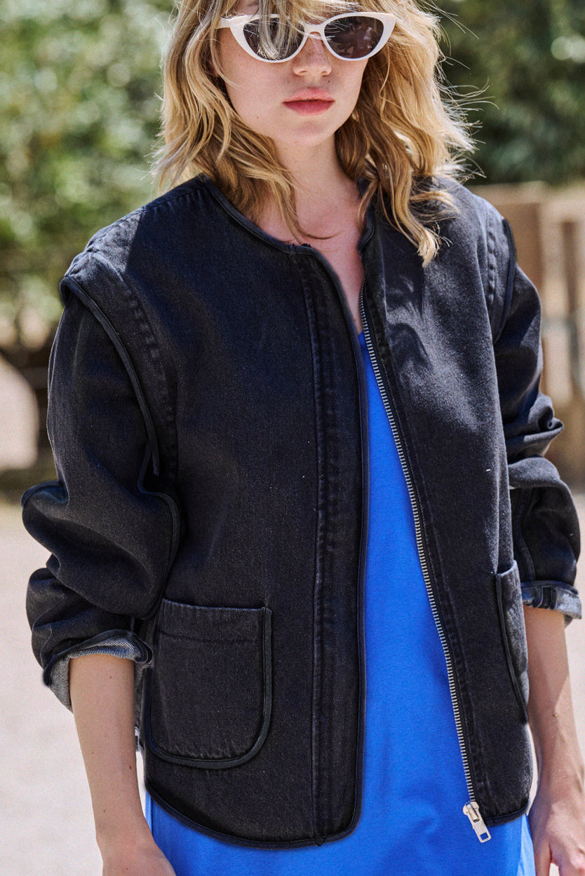 Veste en Denim Carbone