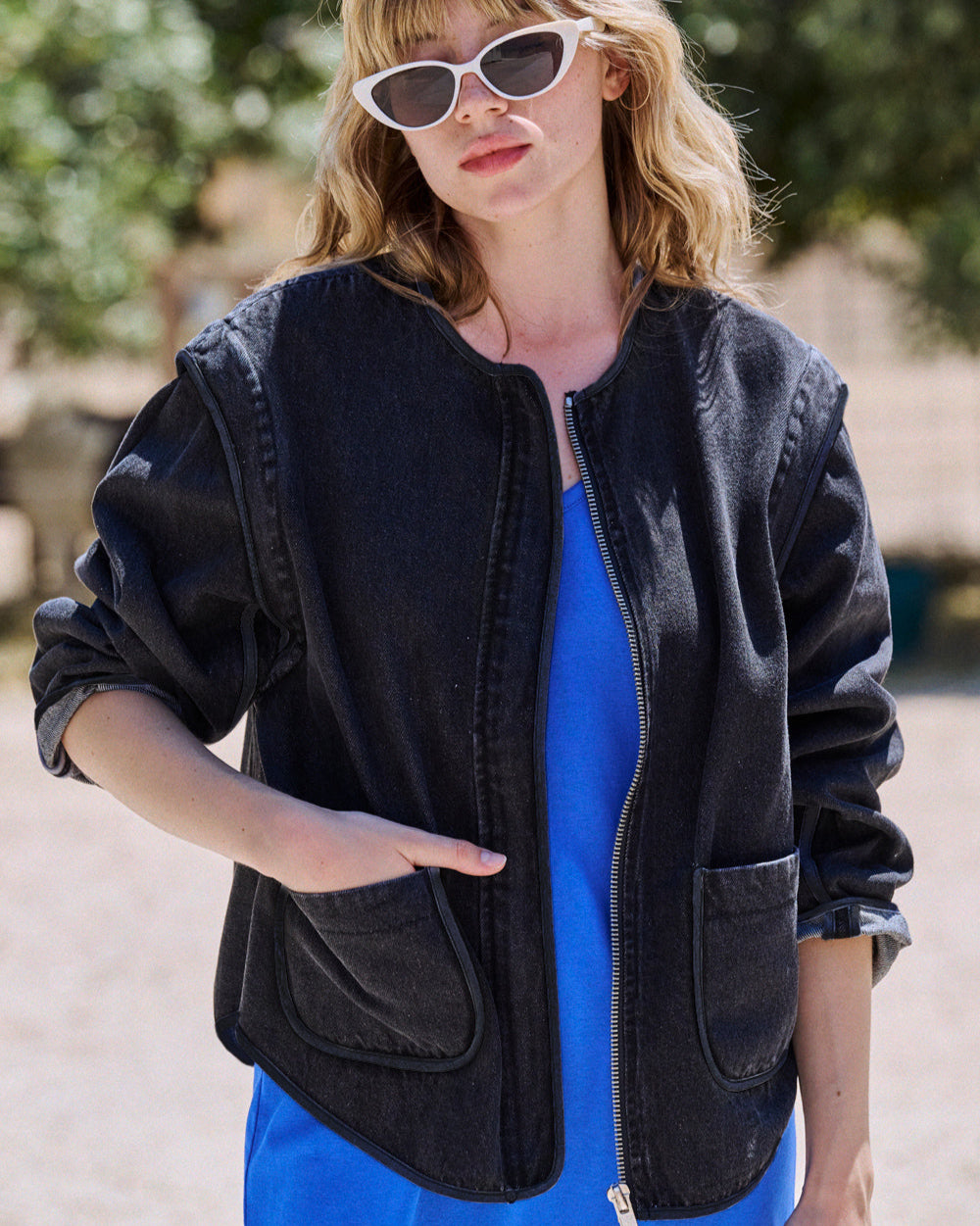 Veste en Denim Carbone