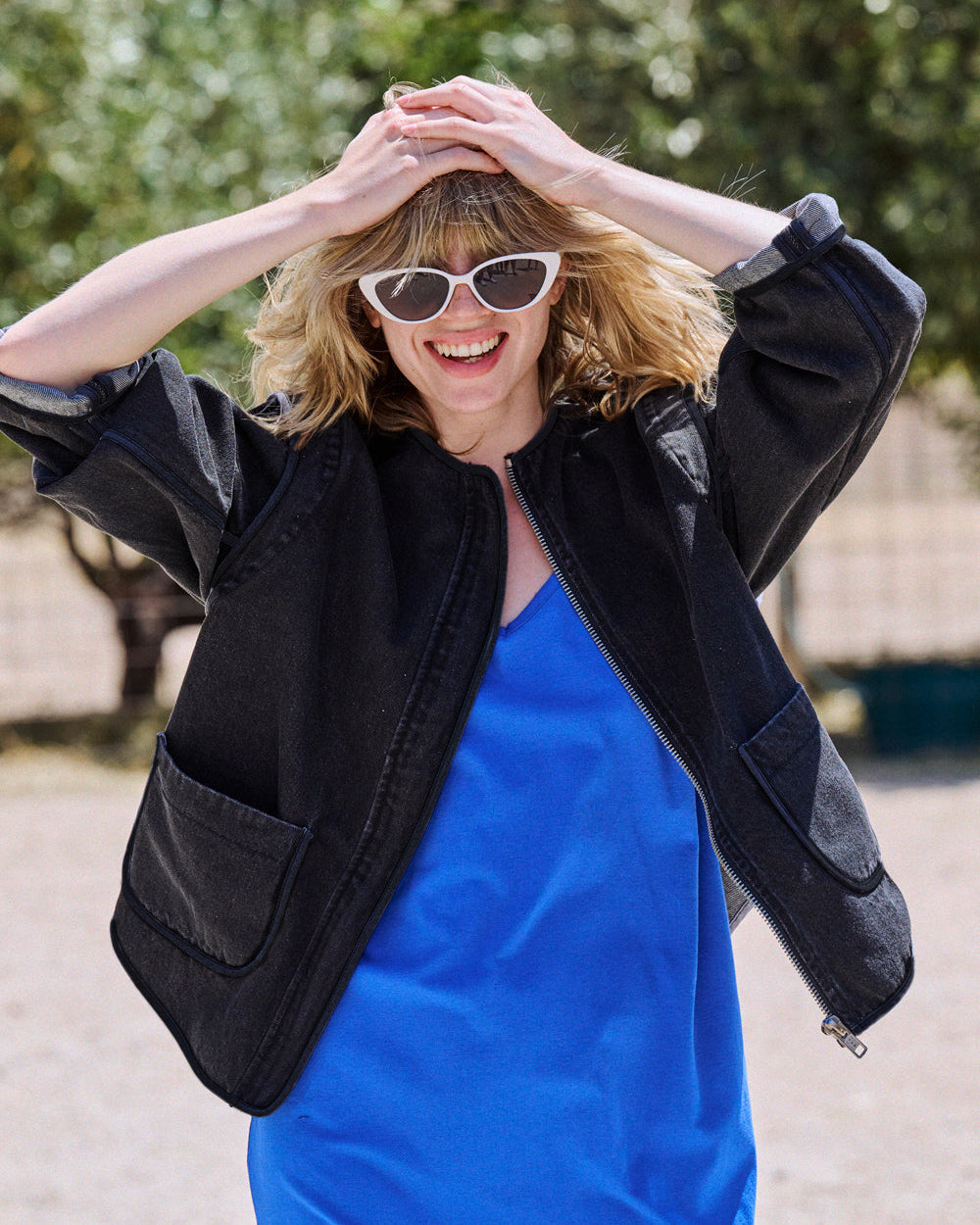 Veste en Denim Carbone
