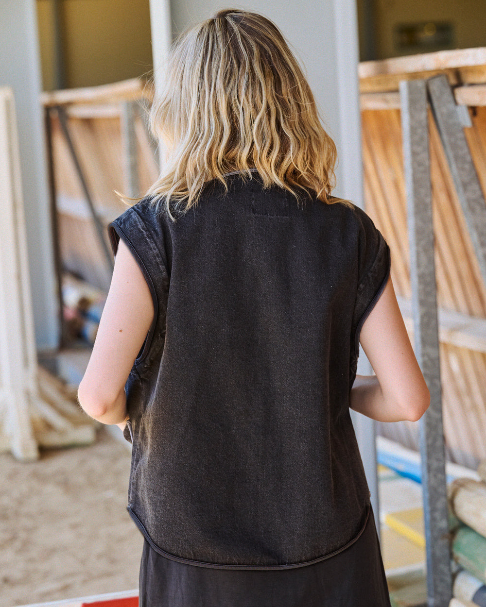 Veste en Denim Carbone