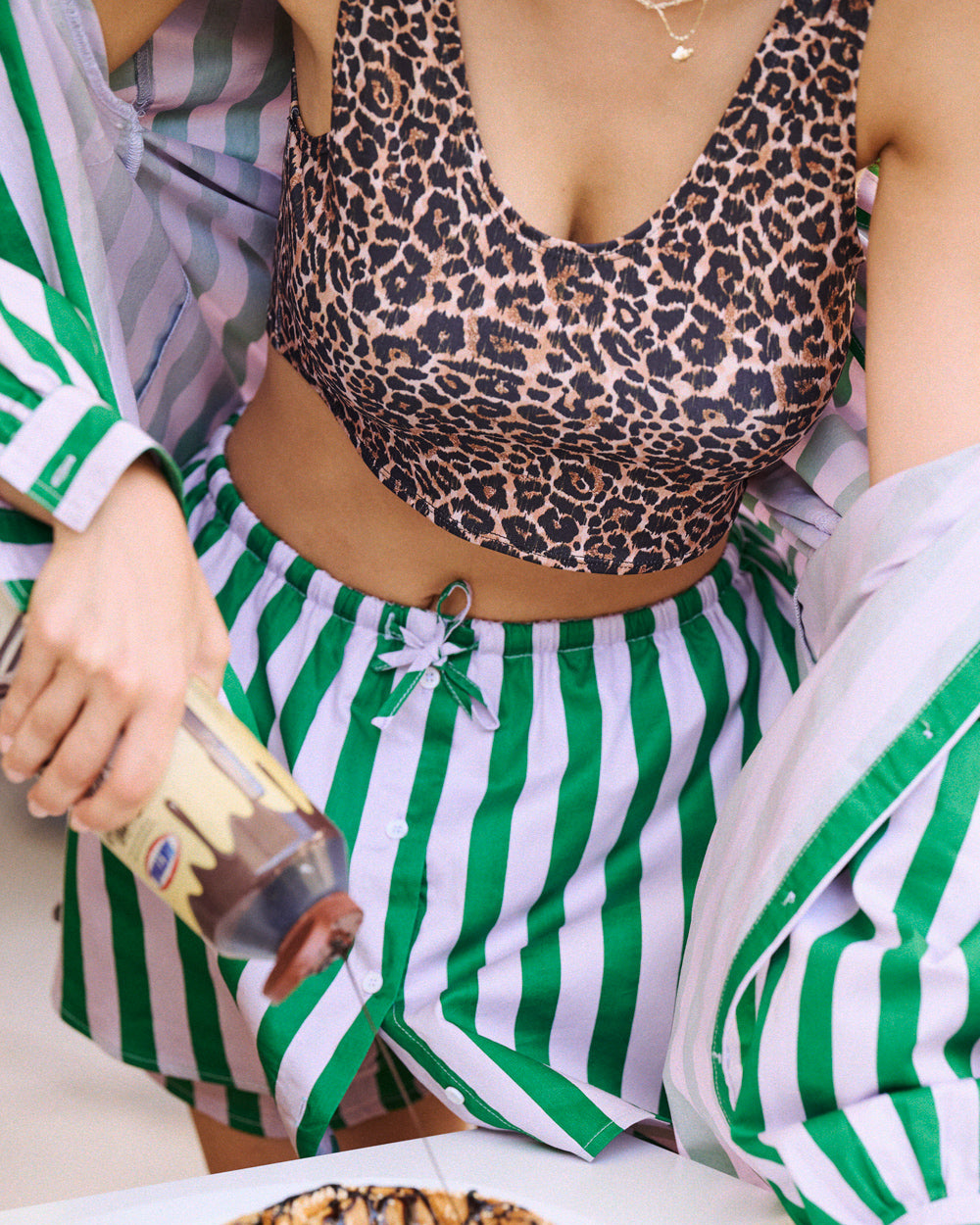 Jupe-short Jourdan rayures vertes