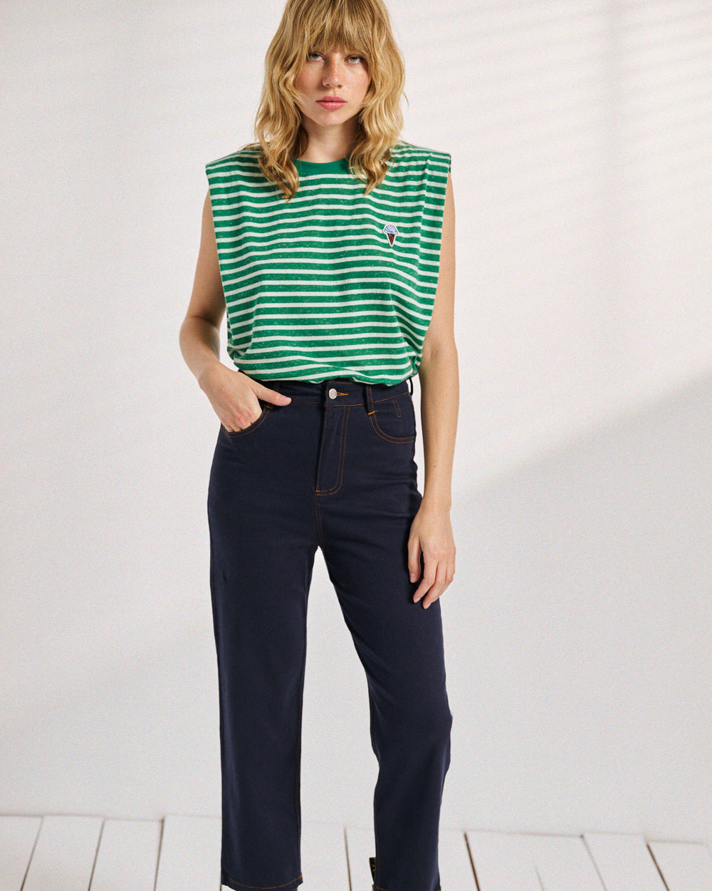 Green Stripes Taim T-shirt