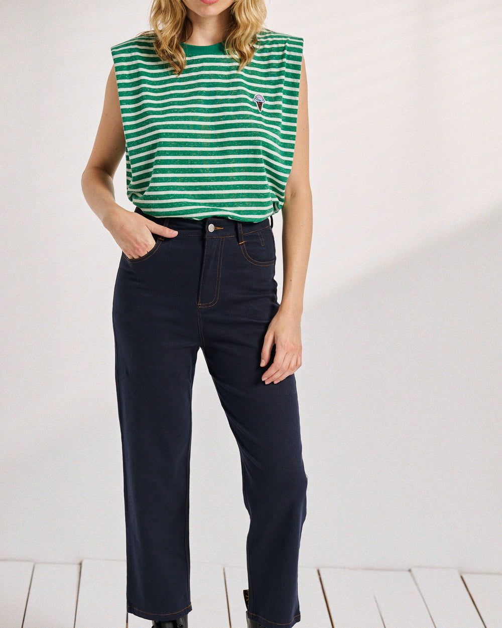 Green Stripes Taim T-shirt