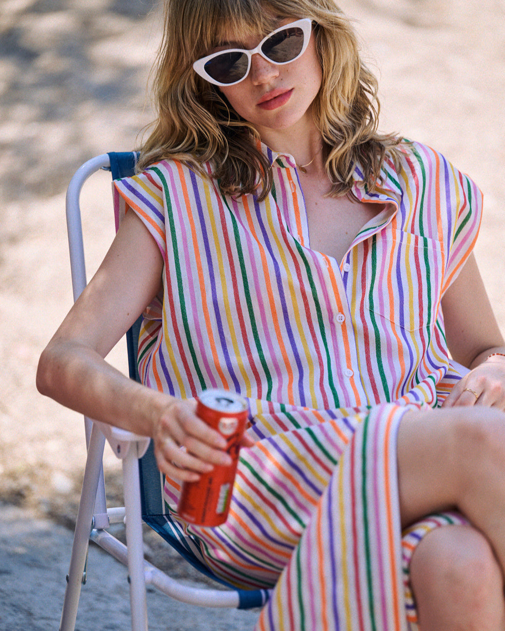 Robe Rayne à rayures multicolores