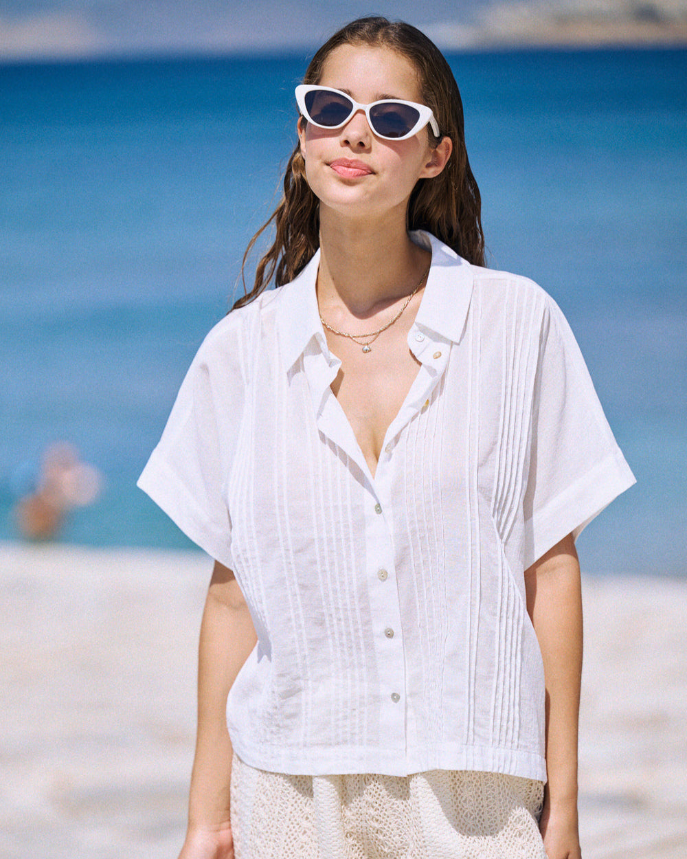 Chemise Caraiba ouvrage écru