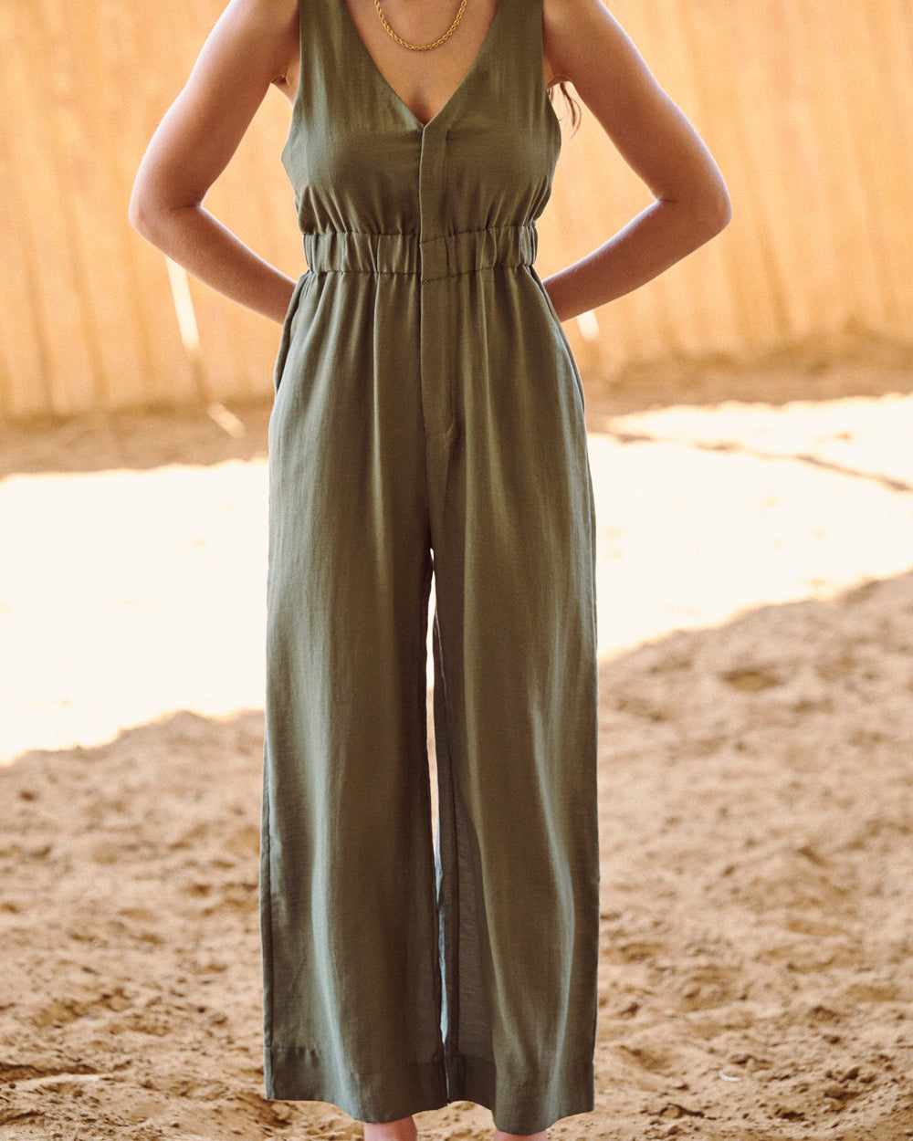 Khaki Oscar Jumpsuit