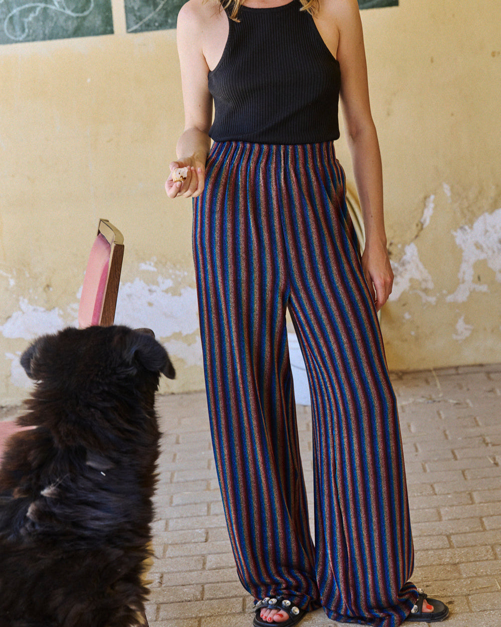 Multicolor Lurex Paulo Pants