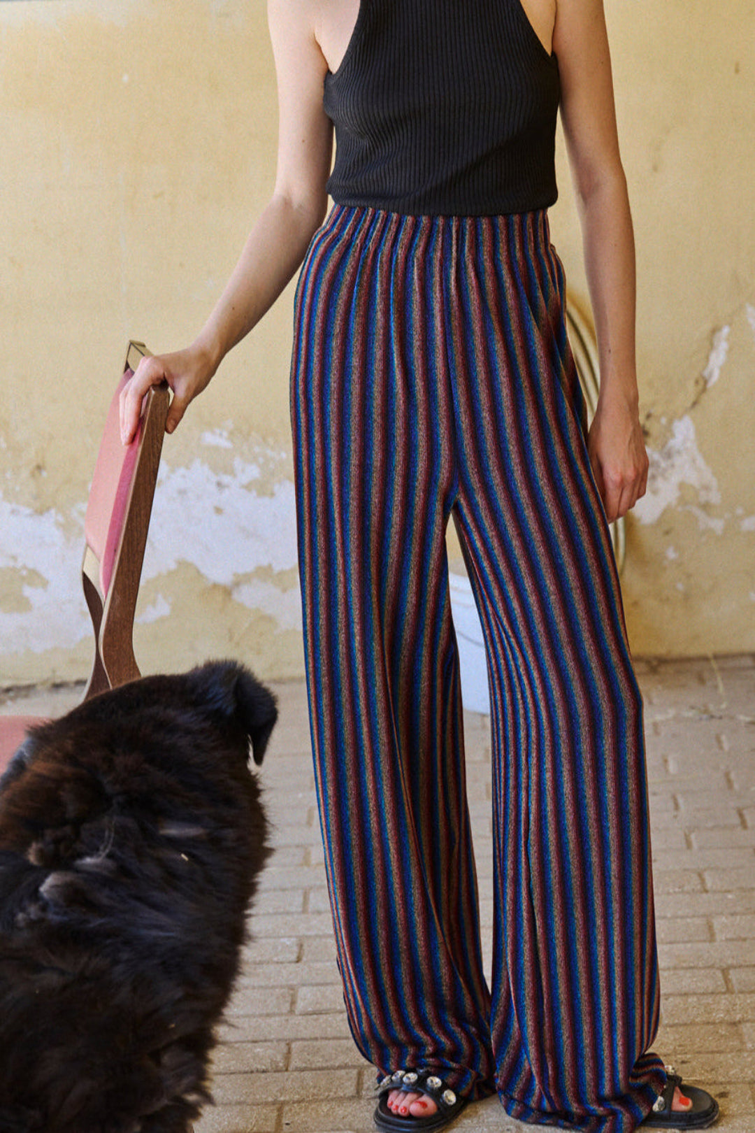 Multicolor Lurex Paulo Pants