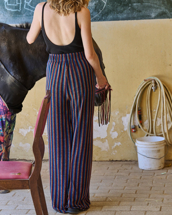 Pantalon Paulo en lurex pailleté