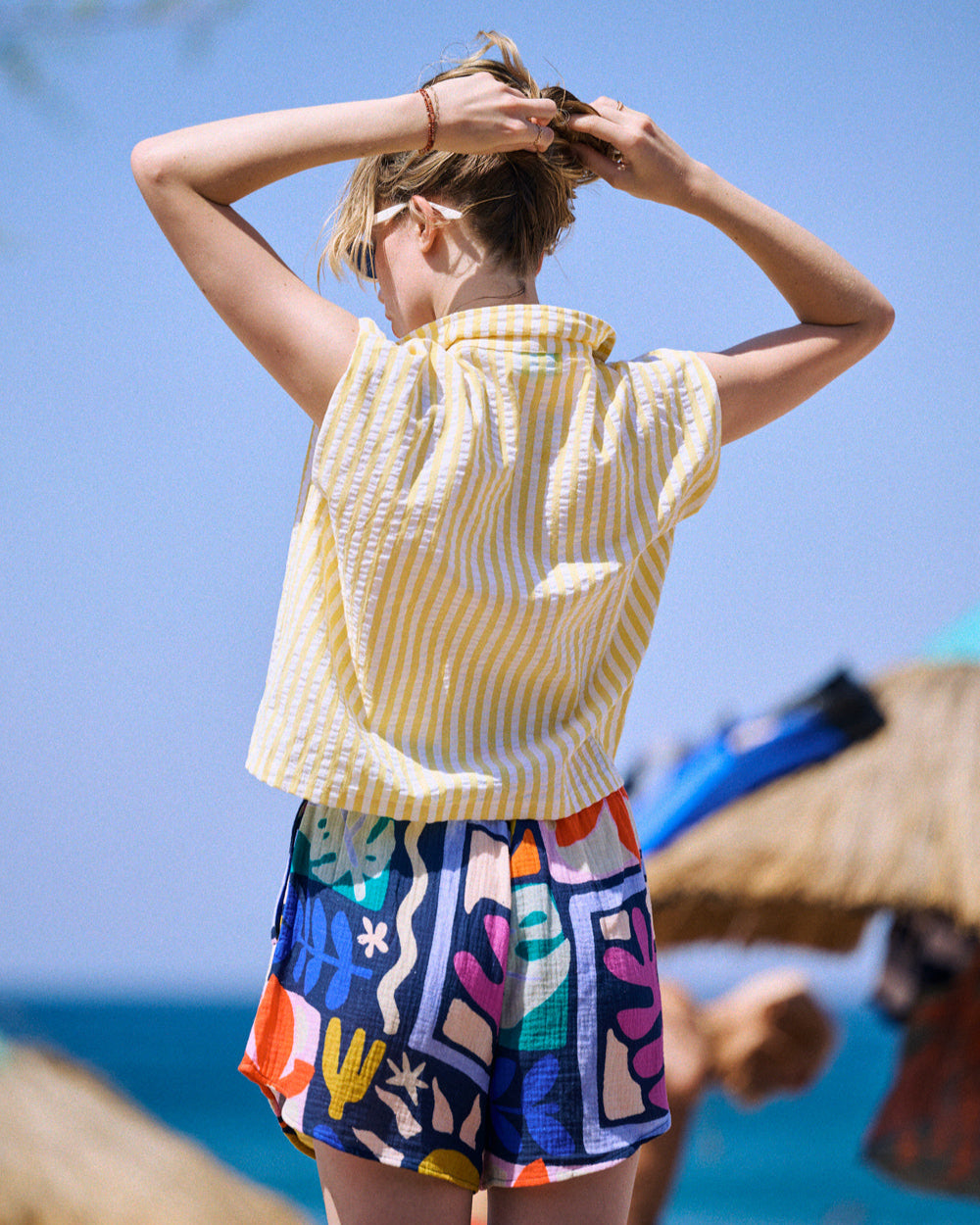 Chemise Clipper à rayures jaunes
