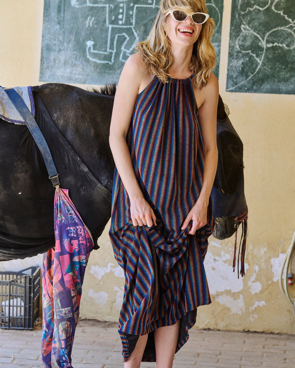 Multicolor Lurex Rika Dress