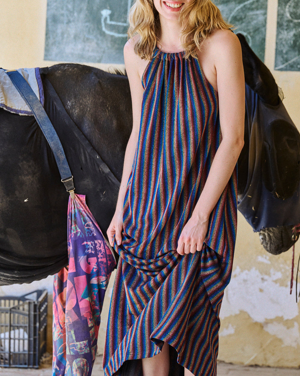 Multicolor Lurex Rika Dress