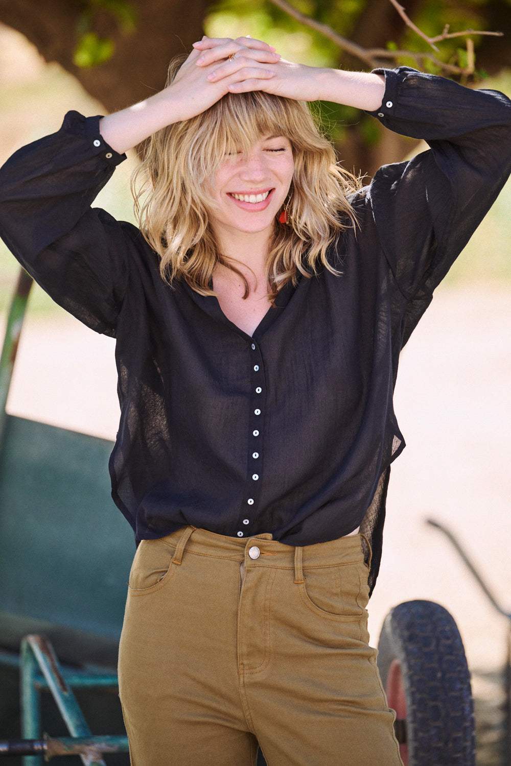 Blouse Chania noire