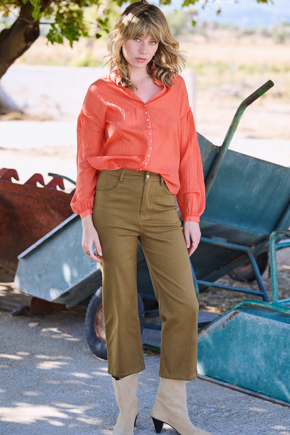 Orange Chania Blouse