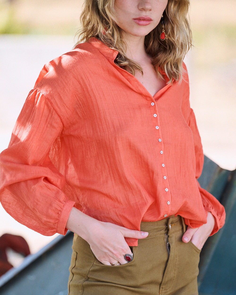 Orange Chania Blouse