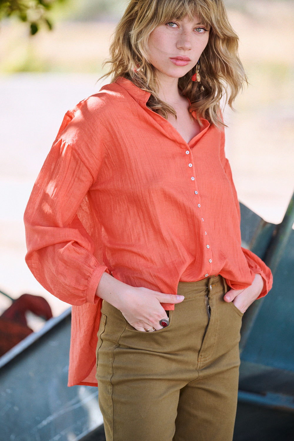 Orange Chania Blouse
