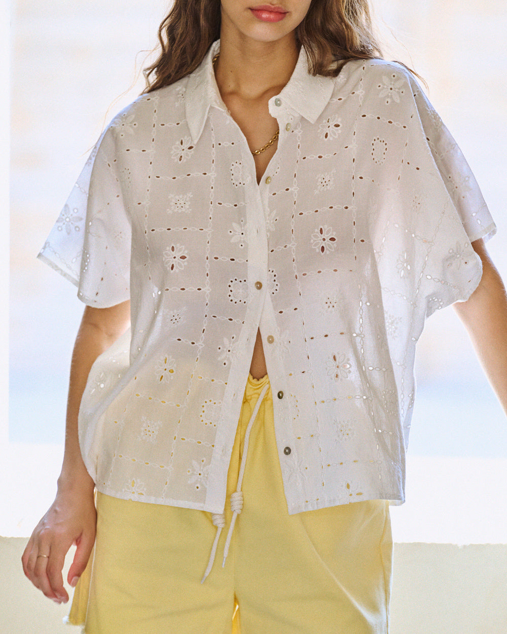 Ecru Embroidery Caraibes Shirt