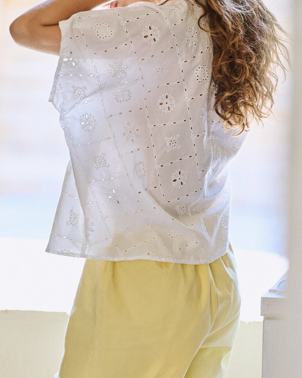 Ecru Embroidery Caraibes Shirt