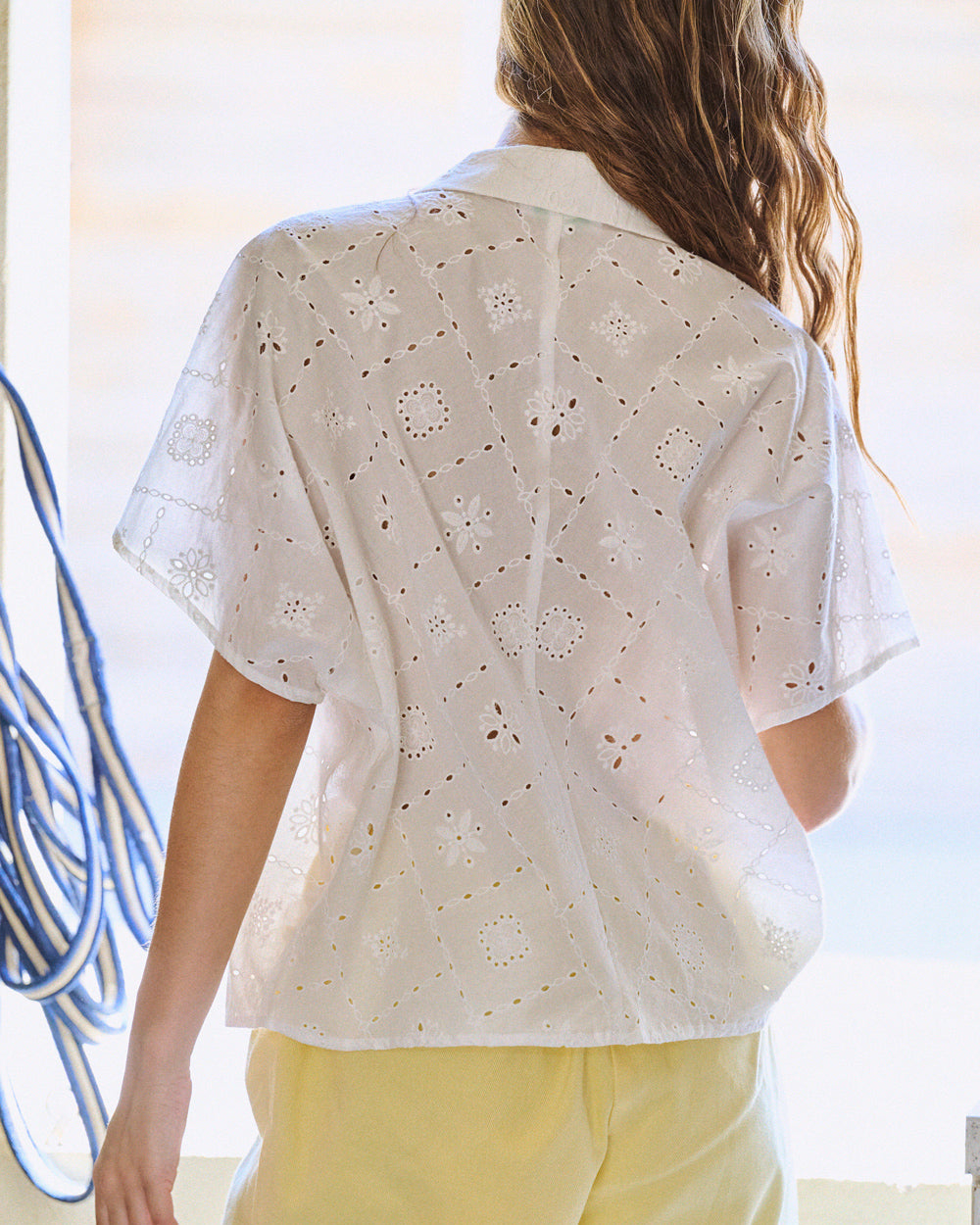 Ecru Embroidery Caraibes Shirt